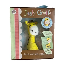 Little Learners Jiggly Giraffe Rattle And Book Baby Gift Box Has Slight Damage