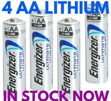 **EXP 2050** ENERGIZER x 4 AA ULTIMATE LITHIUM BATTERIES 1.5v LR6 LR1 DIG CAMERA