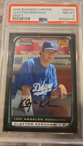 2008 Bowman Draft - Clayton Kershaw #BDP26 Chrome Base (RC) PSA 10