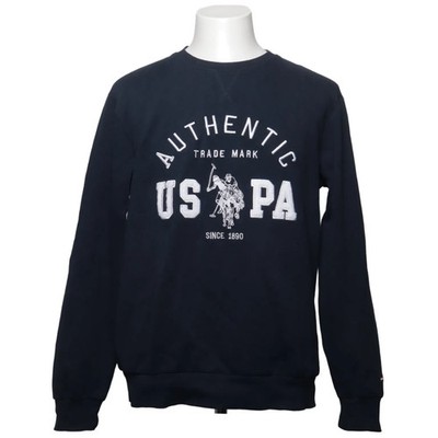 U.S. Polo Assn., Sweatshirt, Größe: L, Blau, Baumwolle, Print, Herren #5cC