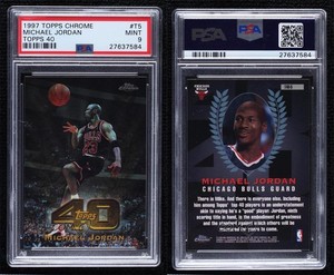1997-98 Topps Chrome Topps 40 Michael Jordan #T40-5 PSA 9 MINT HOF