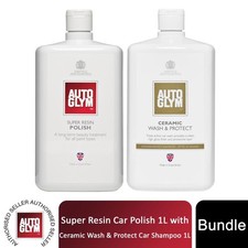 Autoglym Super Resin Car Polish 1L with Ceramic Wash & Protect Bundle