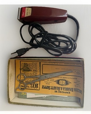 Vintage Oster Lucky Dog Clippers Model 113 Series With Box Fine Blade