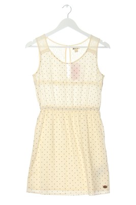ROXY Sommerkleid Damen Kleid Gr. DE 34 creme-schwarz Casual-Look