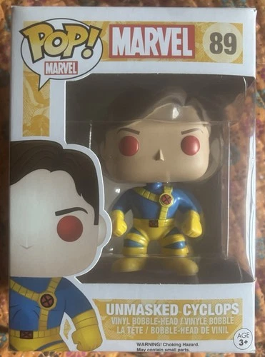 Funko Pop Marvel X-Men Unmasked Cyclops #89 Vaulted + Pop Protector
