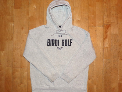 UNDER ARMOUR Heather White BIRDI GOLF Medium M LOOSE Long Sleeve Hoodie Pullover