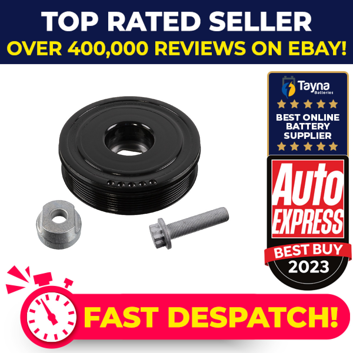 Crankshaft Pulley fits RENAULT KOLEOS Mk2 2.0D 2016 on M9R868 Belt Blue Print