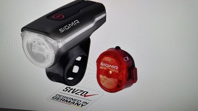 SW-0469 SIGMA Aura 60 Nugget II SET LED Fahrradlicht USB StVZO zugelassen B-WARE