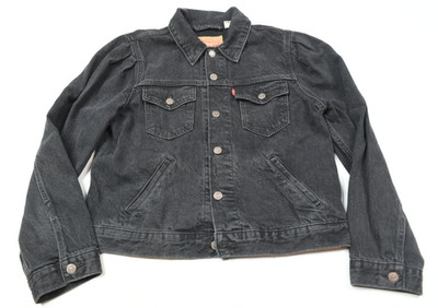 Levi's Original Puff Sleeve Trucker Jacket Womens Medium Black