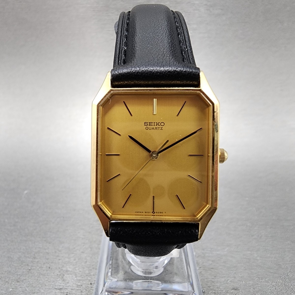 SEIKO クォーツ 黒金 タンク Seiko tank watch - Etsy 日本