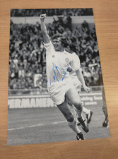 Superb Hand Signed Trevor Cherry Leeds United 12x8" B&W Photo