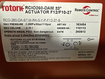 ROTORK - REMOTE CONTROL RCIO260-DAM - ACTUATOR ±3° F12/F10-27