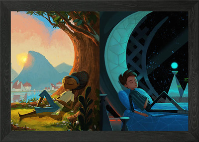 Broken Age gerahmtes Wandbild Poster Leinwanddruck Bild