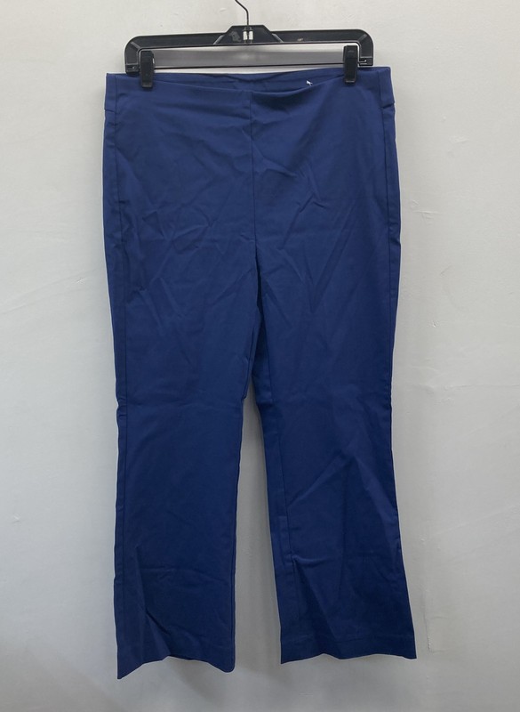 Chico's Women's Medieval Blue So Slimming 180 Juliet Kick Flare Crop Pants Sz 1