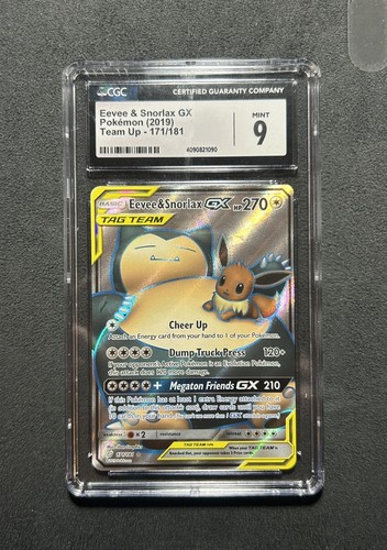 Eevee & Snorlax-GX graded CGC 9 for sale on eBay