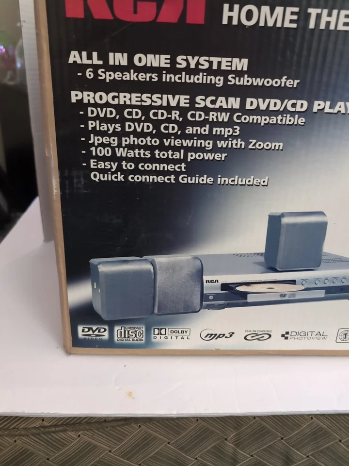 RCA Home Theater Surround System RTD120 300w Dvd NEW OLD STOCK SEALED - Image 3 of 4