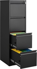 4 Drawer Metal Filing Cabinet w Lock Vertical Office Storage for Letter Legal A4