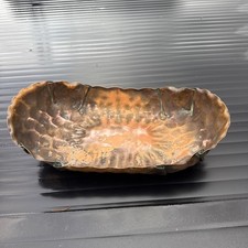 Hammered Solid Copper Vintage Bread Bowl - Made in the USA 11x6x2ish