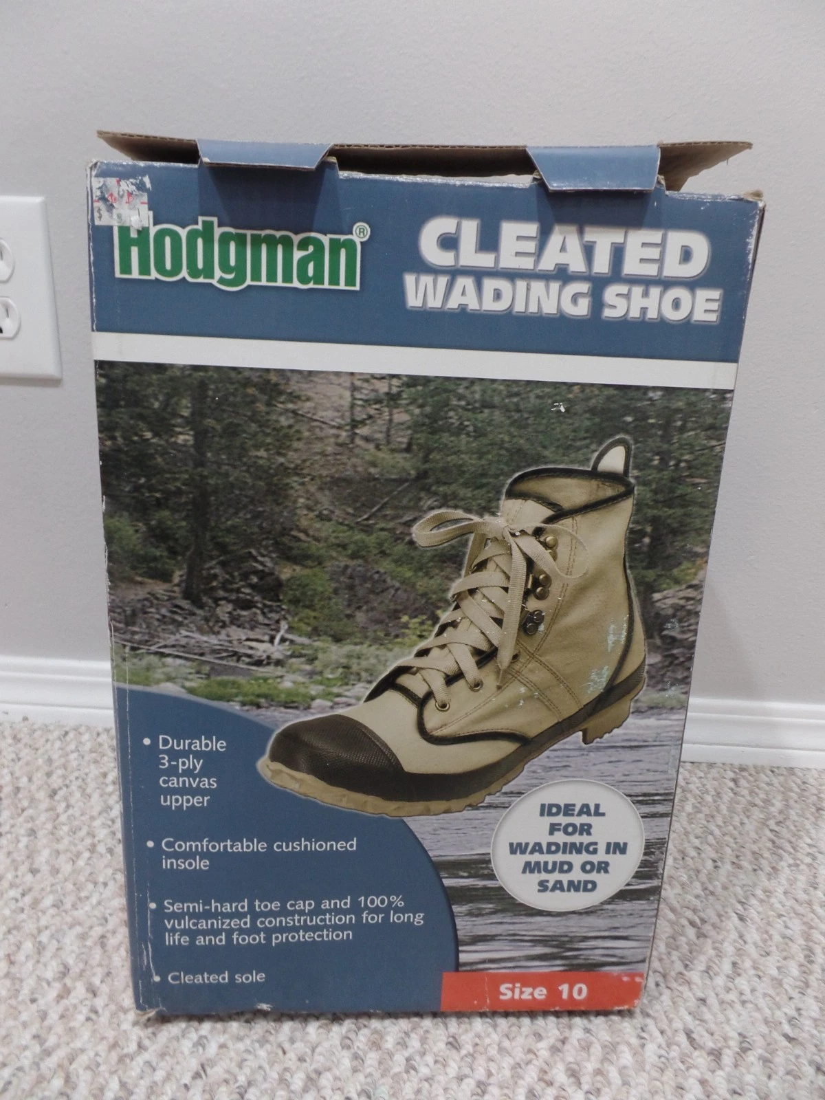 New Old Stock Hodgman Cleated Wading Shoe Size 10 NEW Ideal for Wading Mud Sand