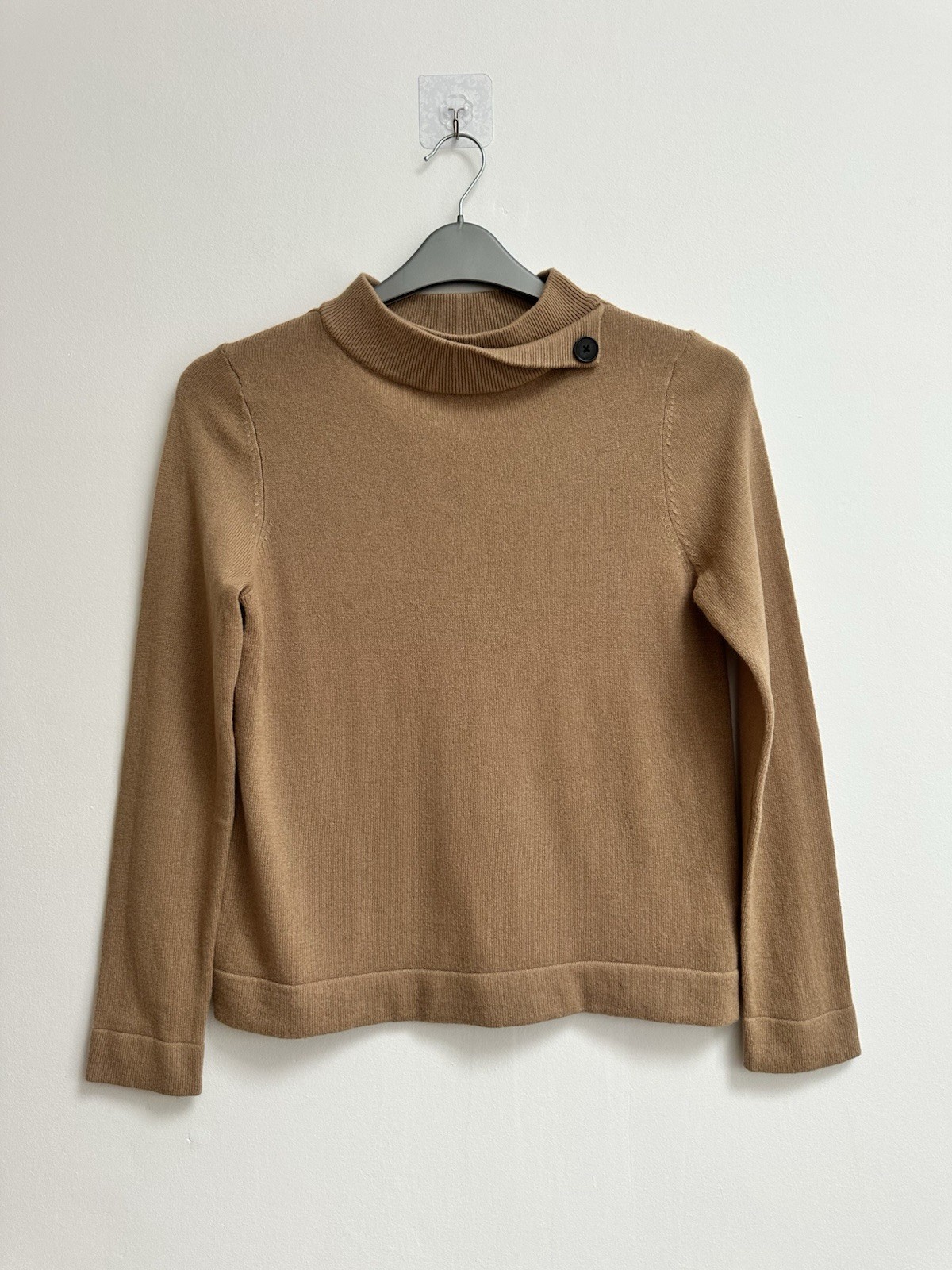 Hobbs Ladies Talia Wool Cashmere Light Tan Brown Knit Jumper, Small