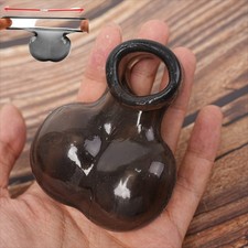 Male Ball Stretcher Enhancer Sleeve Scrotum Chastity Cage Time Delay for Adult