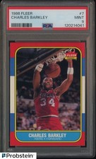 1986-87 Fleer Basketball #7 Charles Barkley RC Rookie HOF PSA 9 MINT