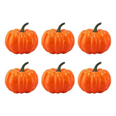  6 Pcs Ünstliche Kürbisse Dekoration Kürbiskornamente Simulierter