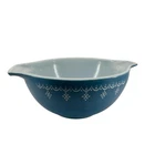 Pyrex Blue Snowflake Garland Cinderella 1-1/2 QT Mixing Bowl #442 Nesting 1.5qt