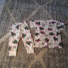Barney Friends Two Piece Set Barney Baby Bop Toddler 2 T 1993 VTG