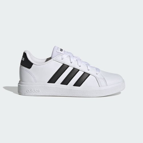 Adidas Grand Court 2.0 Schuhe Junior Jungen weiß/schwarz Gr. UK 3 (Ref196)