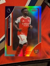 Bukayo Saka 2024-25 Topps Finest Refractor #77 Arsenal FC