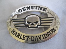 2006  GENUINE Harley Davidson Belt Buckle Willie G. Skull Flames Ltd Ed Series 1