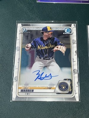 2020 Bowman Draft Chrome Zavier Warren AUTOGRAPH | eBay