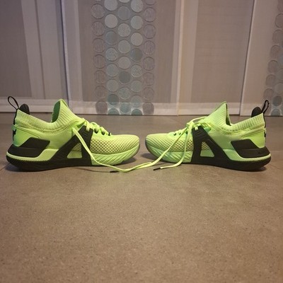 Under Armour Project Rock 4 Shoes Mens Size 42 Neon Green HOVR Training