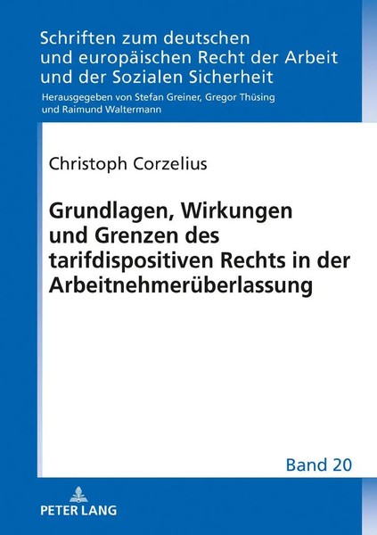 Grundlagen, Wirkungen Und Grenzen Des Tarifdispositiven Rechts In Der...-image