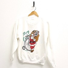 Vintage Santa Claus Christmas Sweatshirt Large