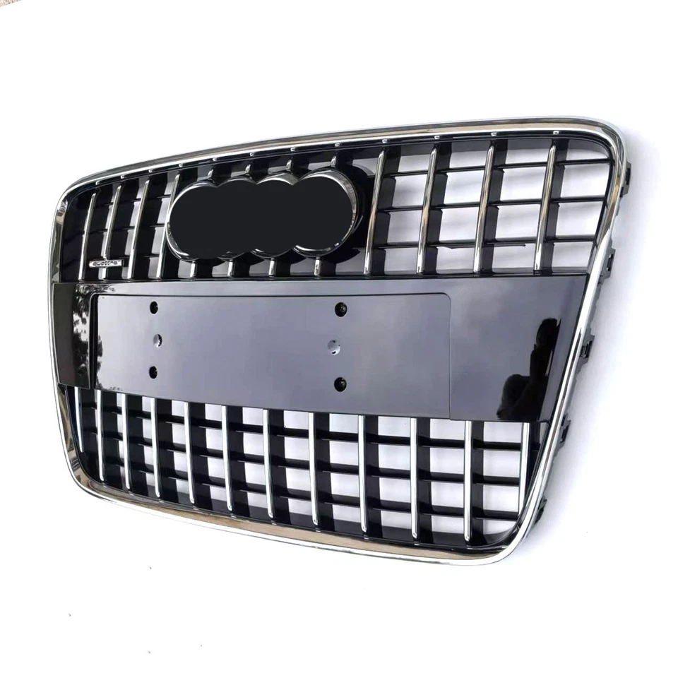 Para Audi Q7 SQ7 2010-2015 Estilo Deportivo Tira Anillo Cromo Parachoques Delantero Parrilla Foto 4 de 4