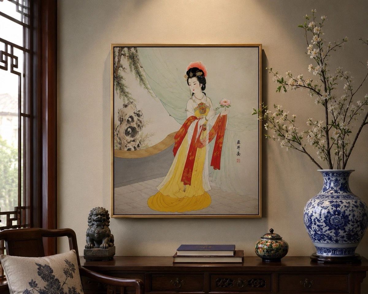 艺妓画在古董日本画作、画卷| eBay
