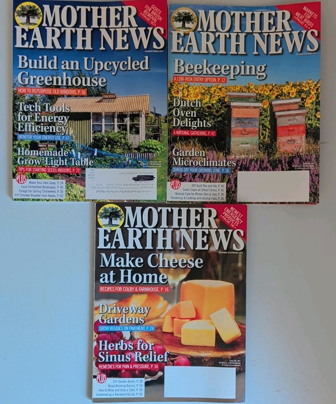Mother Earth News Lot of 3 Feb/Mar + Oct/Nov + Dec 2019 Illustrated English