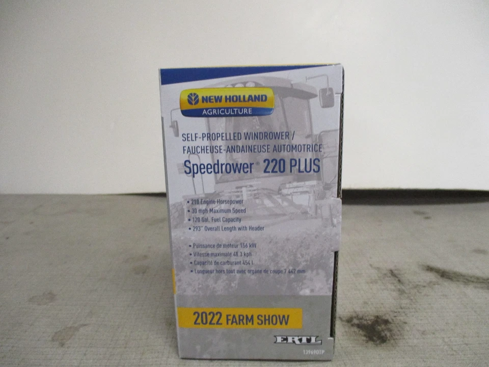Gold Chase New Holland 220 Plus Toy Windrower "2022 Farm Show" 1/64 Scale, NIB - Image 4 of 4