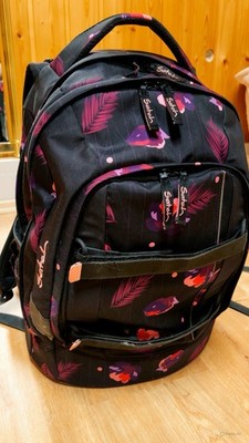 Satch Schulrucksack schwarz/pink Mädchen Rucksack gebraucht gut erhalten 