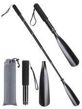 Mishell Shoe Horn Long Handle, Telescopic 16"-38", Sturdy X-Large, Black