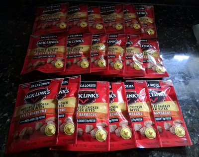Jack Link's Sweet BBQ White Meat Chicken Tender Bites  Ready to Eat Real Meat×18