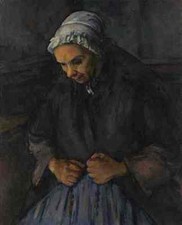 Paul Cezanne An Old Woman With A Rosary A4 Print