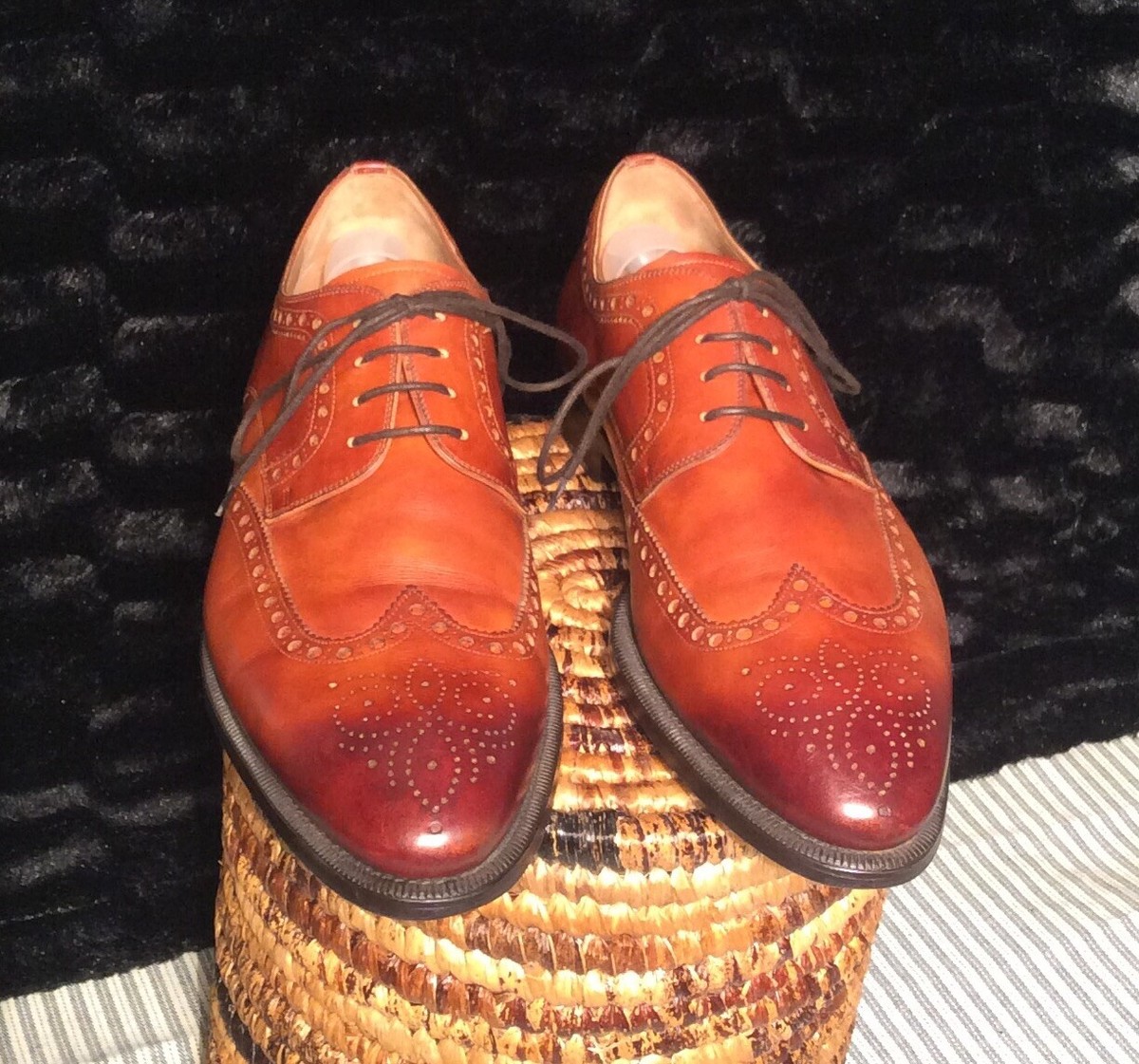 Magnanni Hampton Wingtip Oxford Black Leather Size 12 M Magnanni Hampton Wingtip Oxford Black Leather Size 12 M
