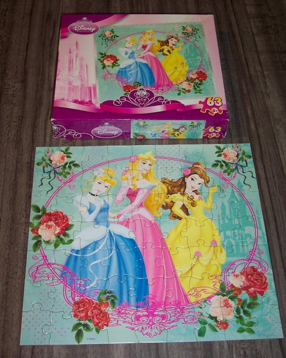 Walt Disney Princess CINDERELLA BELLE AURORA JIGSAW PUZZLE 63