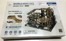 SEALED* ROKR 3D-Marble Night City Marble Run LGA01 Gears/Steel Balls Wood Puzzle