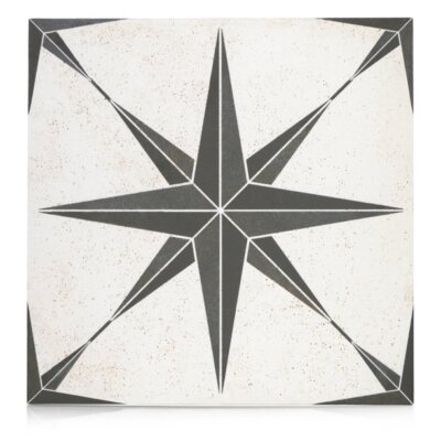 Industry Tile 9x9 Star Black Porcelain Tile Wall and Floor (10.87 Sq. Ft./Case)