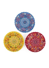 Turkish Decorative Plates Set of 3-7.08 Inch(18cm) (OPEN BOX NEVER USED)