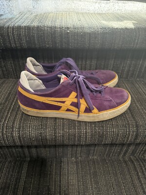 ONITSUKA TIGER  Unisex FABRE BL-S 2.0 Violet & Yellow Sneakers Sz 7 